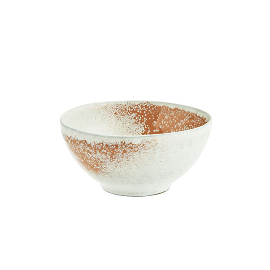 mittelgroße Bowl, off-white / rotbraun