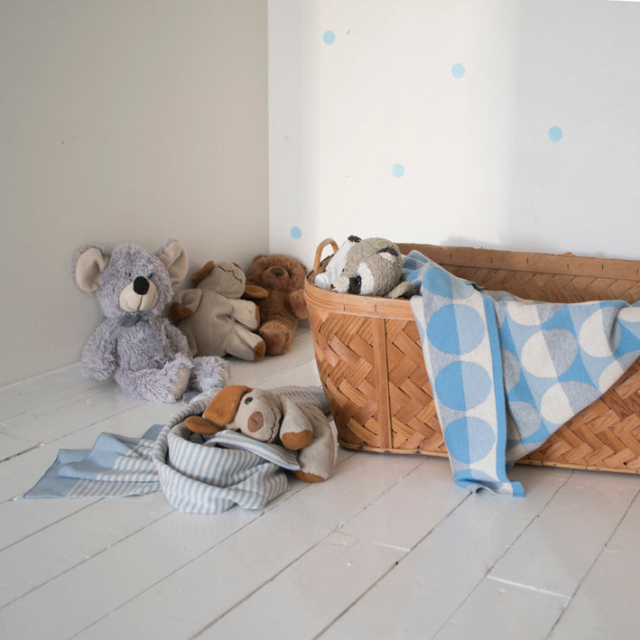 Funky Doris Babydecke, gestreift - Der karierte Hund®