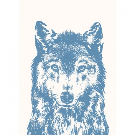 Frohstoff Postkarte Wolf aschblau